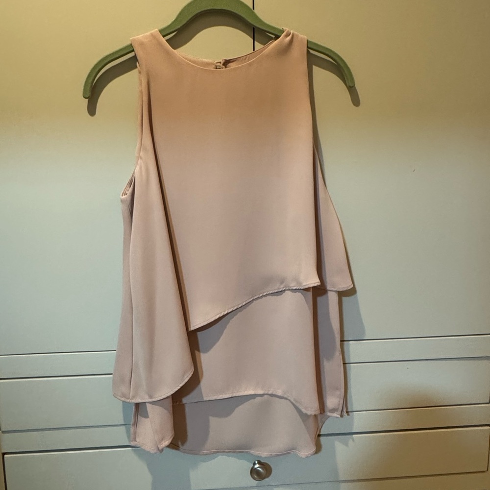 Trouve Pink Layered Blouse